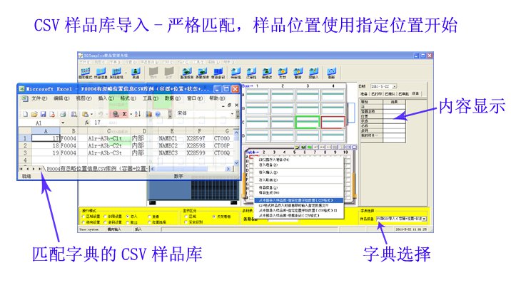 ������Ʒ����SQSamplesͼ��ģʽ�£� ����CSV���ϸ�ƥ�䷽�������Զ����ֶ�